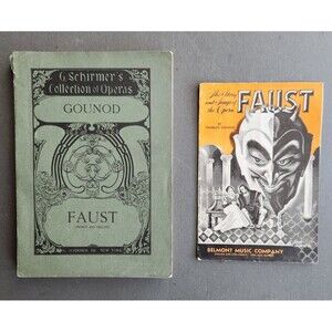 FAUST Opera Sheet Music Gounod A Lyric drama in five acts French English 1930